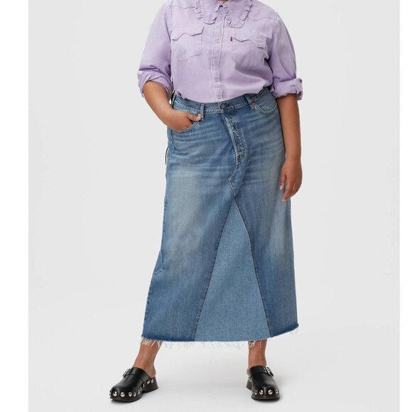 Levi's X Ganni Deconstructed Skirt - Picture 1 of 4